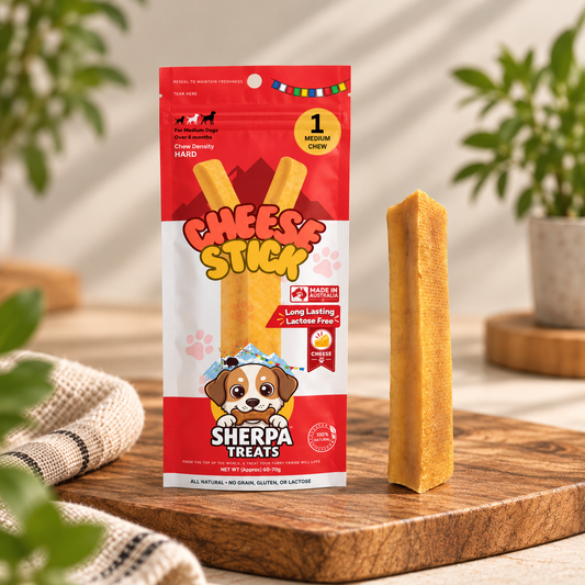 Sherpa Treats Natural Cheese Dog Chew 1 Medium Cheese Stick Approx 70 Gram