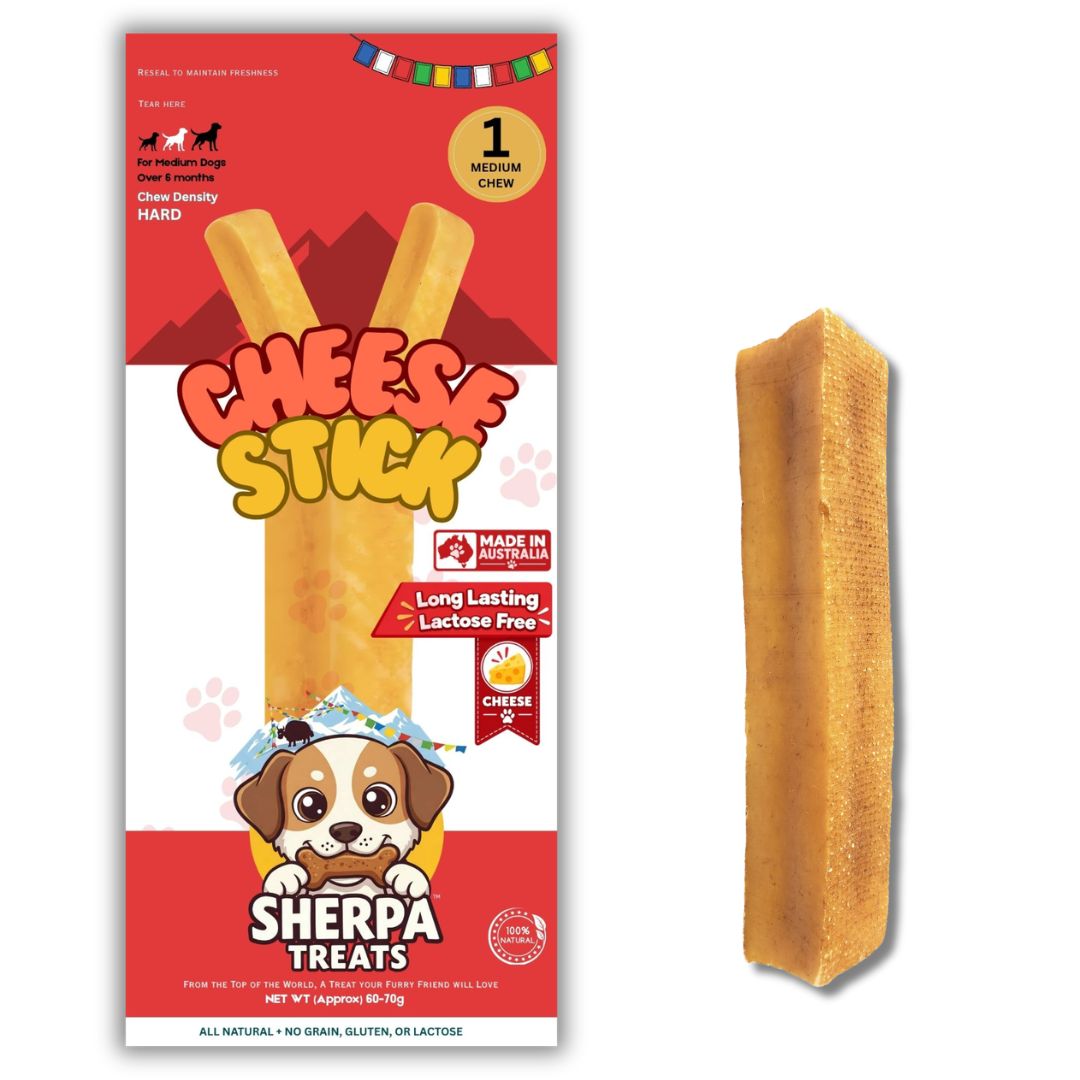 Sherpa Treats Natural Cheese Dog Chew 1 Medium Cheese Stick Approx 70 Gram